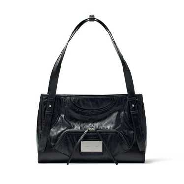【KIM MATIN】SPLIT LEATHER TRIANGLE BAG SPLIT LEATHER TRIANGLE BAG IN BLACK - MATINKIM