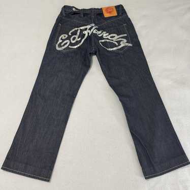 [Ed Hardy]* Denim Jeans * バギーフィット デニム Ed Hardy Men's Denim Black Slim Fit Crawling Tiger Print