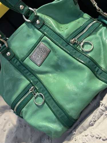 緑coach vintage handbag y2karchive 00s 2007 Coach Vintage Y2K Lime Green Signature Soho | Depop