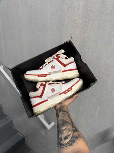 【個性を放つ】AMIRI ホワイト＆レッド Varsity MA-1 スニーカー Amiri ma 1 white - Gem