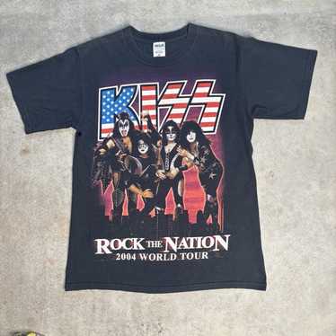 KISS　ROCK　THE　NATION2004 WORLD　TOUR　Tシャツ Men's KISS Rock The Nation 2004 Tour T-Shirt – KISS Addiction
