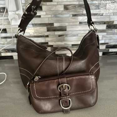 バッグ Coach Small Soho Hobo Shoulder brown Coach Small Soho Hobo Shoulder brown