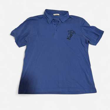 トップス 90s gianni versace polo shirt Gianni Versace Mens Polo T-shirt Logo Meduze Cotton Black