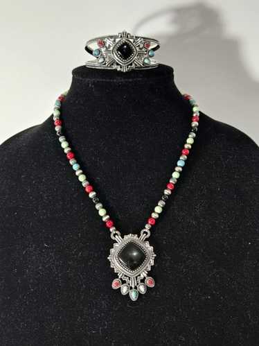 【Carolyn Pollack 】ヴィンテージ　リキッドシルバー　ネックレス RN LACONSELLO Zuni With Carolyn Pollack Relios Sterling