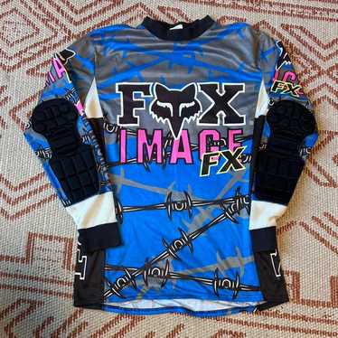 90s usa FOX モトクロスシャツ Lサイズ goodデザイン 90s FOX RACING YAMAHAヤマハ コットン モトクロス レーシング