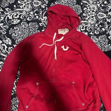 TRUE RELIGION ワインレッド パーカー L Mens red true religion - Gem