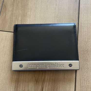 小物 archive 80s JEAN PAUL GAULTIER wallet 1980's JPG Black Leather Wallet .label: Jean Paul