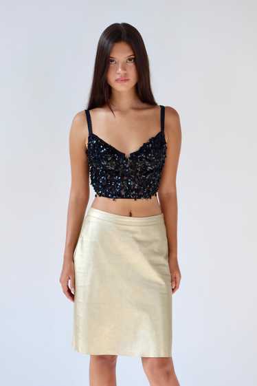 MIU MIU - エミリー Miu Miu 2024 Paisley Print Crop Top - Brown Tops, Clothing
