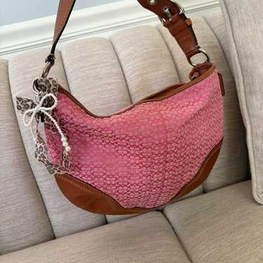 Coach pink brown hobo - Gem