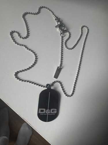 DOLCE&GABBANA DogTag necklace 専用 Dolce & Gabbana Men Cross Plate Dog Tag Necklace Gold Color