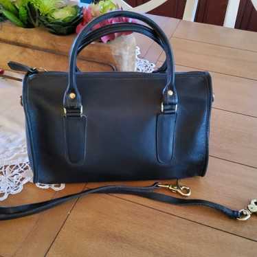 希少！MADISON BAG 1994's Vintage 新品 Vintage 90s Coach Black Madison Leather Satchel Bowling Bag
