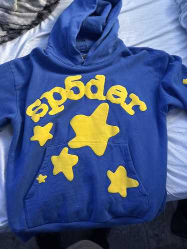 Sp5der hoodie blue/yellow - Gem