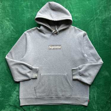 【Supreme x Burberry】Box Logo Hooded Sweatshirt Grey 大人気 Supreme BURBERRY ◇Box Logo Hooded Sweatshirt/ボックスロゴ