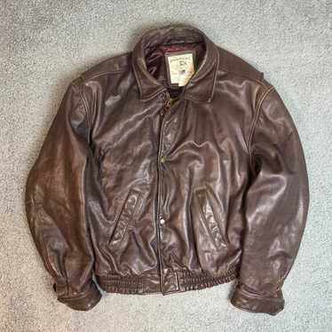 Vintage leather bomber banana republic jacket - Gem