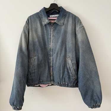 【Acne Studios】 Coated denim bomber jacket Coated denim bomber jacket in blue - Acne Studios | Mytheresa
