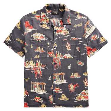 トップス RRL HAWAIIAN SHIRT RRL Ralph Lauren Hibiscus Hawaiian Red Floral Print Shirt