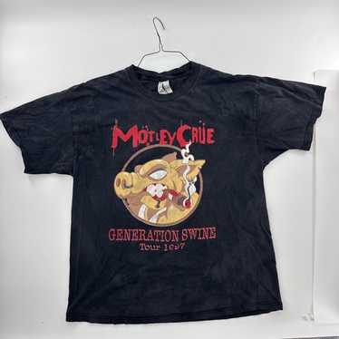 97年 MOTLEY CRUE Generation Swine プロモTシャツ 1997 Motley Crue Generation Swine Shirt – WyCo Vintage