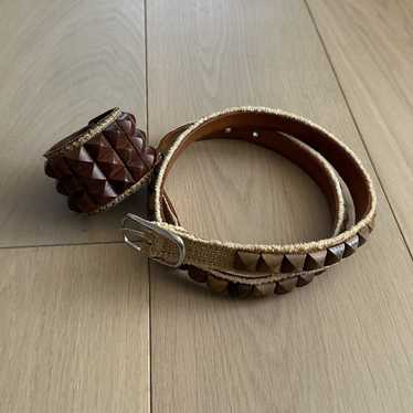 希少 UNDERCOVER SCAB期 ウッドスタッズ ブレスレット Undercover studded bracelet - Gem