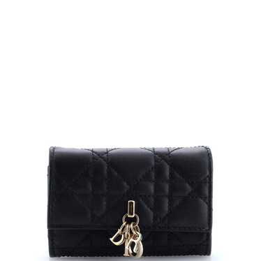 DIOR ディオール My Dior Glycine Wallet Black ブラック My Dior Glycine Wallet Cloud Blue Cannage Lambskin | DIOR