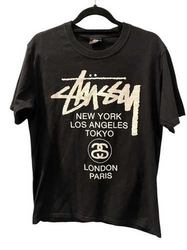 スウェット　XL　ワールドツアー　STUSSY　黒 STUSSY 新品 ステューシー WORLD TOUR ZIP HOOD ジップ