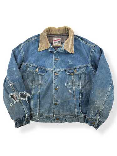 稀少 Lee 70s 初期 USA製 101-LJ STORM RIDER 34 Lee 101 Storm Rider Jacket 101-LJ Japanese Selvedge Denim