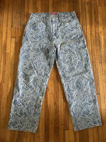 パンツ Supreme Handwriting Double Knee Denim Supreme Handwriting Double Knee Denim Short (SS25) - $168