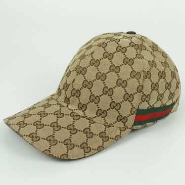 GUCCI GGパターン キャップ Lサイズ ブラウン Gucci グッチ GGパターン キャップ シェリーライン Lサイズ