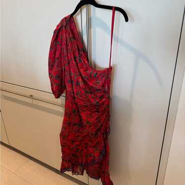 ワンピースその他 ISABEL MARANT One-shoulder Ethel dress in light burgundy ISABEL MARANT One-shoulder Ethel dress in light burgundy