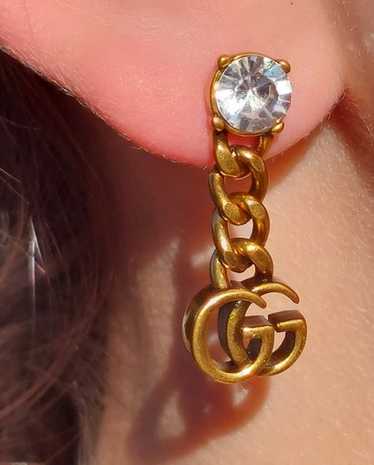 Gucci crystal gg earrings - Gem