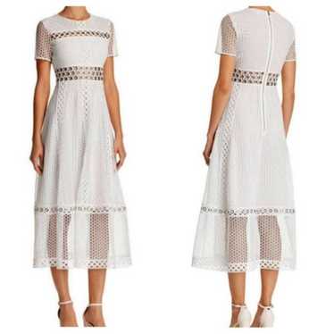 ワンピース maje white rome eyelet lace dress M342 Maje White Rome Eyelet Lace Dress | Wardrobista.com