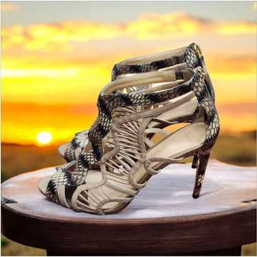 Alexandre Birman Multicolor Python Embossed Leath… - image 1