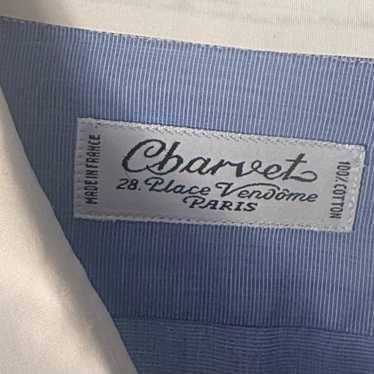 トップス Old Charvet Made in France Dress Shirt Charvet - Blue & White Striped Dress Shirt | Mitchell Stores