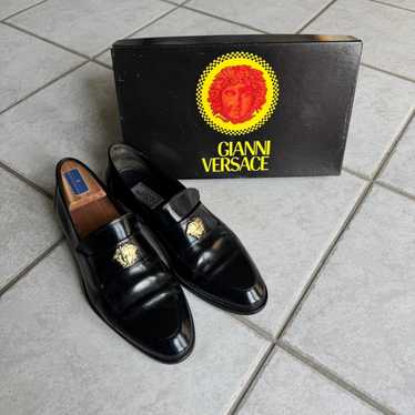 90s GIANNI VERSACE ローファー ロゴプレート VINTAGE 90_1017849-
