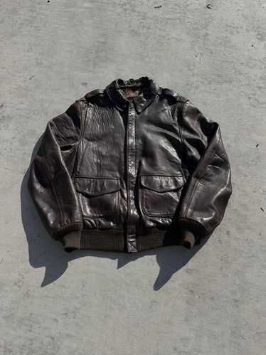 Avirex a-2/flight jacket/42/leather/brw/1978-01 - Gem