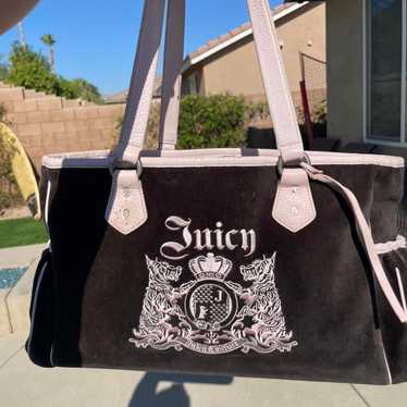 アメリカ LA JUICY COUTURE マザーズバッグ 黒 オムツ替シート付 アメリカ LA JUICY COUTURE マザーズバッグ 黒 オムツ替シート付
