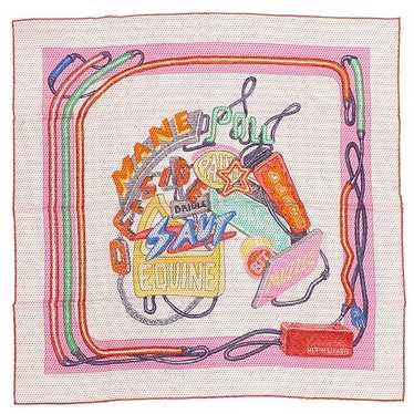 HERMES スカーフ Chevaloscope Neon scarf 45 直営店ラッピング Chevaloscope Neon scarf 45 | Hermès UAE