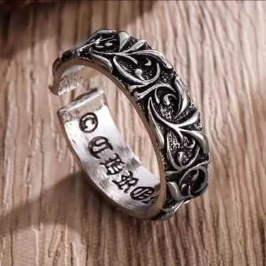 CHROME HEARTS シルバー925 リング Vintage Sterling Silver Chrome Hearts Style Signet Ring Size