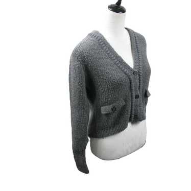 Frame Gray Button Front Soft Wool Cardigan Size S… - image 1