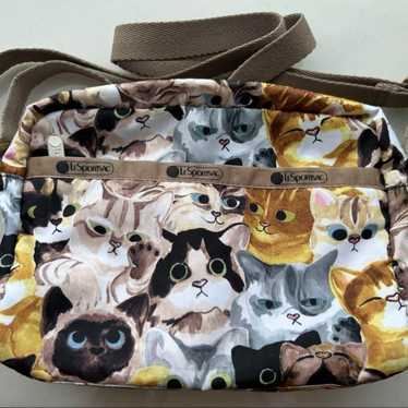 バッグ Lesportsac Cat Boston Bag Cat Pattern LeSportsac Cat Pattern Large Boston shoulder bag hand bag