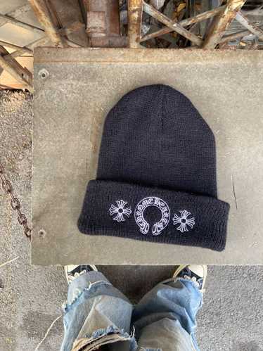 帽子 Chrome Hearts Wool Horseshoe Beanie Chrome Hearts Black & White Horseshoe Logo Wool Beanie