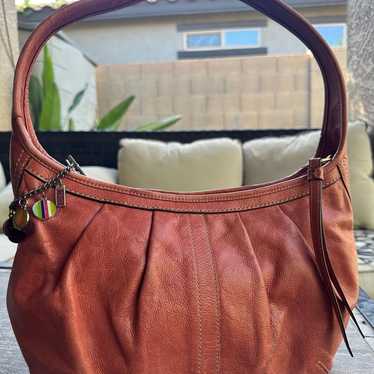 バッグ Vintage Coach Ergo Nubuc Hand Bag brown Vintage Brown Nubuck Ergo Coach Shoulder Bag in Excellent