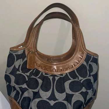 バッグ Coach Ergo Signature C Canvas Denim Bag Coach ergo signature c - Gem