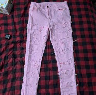 国内入手困難】GUAPI DISTRESSED ROSE DENIM Guapi Men's French Rose Stack Denim Jeans