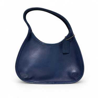 コーチ オールドコーチ 9027 ネイビー レザー ハンドバッグ エルゴ Extremely Rare Made In USA Old Coach 9027 One Shoulder Bag