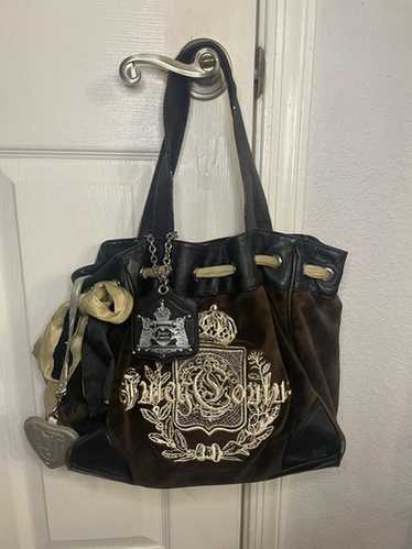 JUICY COUTURE Velour Diamante Shoulder Bag ベロア バッグ Brown JUICY COUTURE Velour Diamante Shoulder Bag - JD Sports NZ