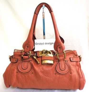 Vintage Chloé Paddington Bags orange Chloe Orange Leather Paddington Medium Satchel Bag | Yoogi's