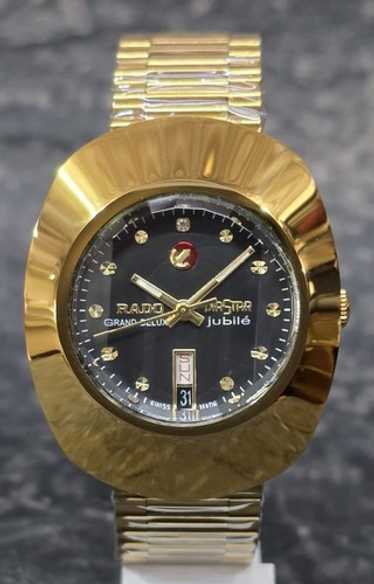 RADO DIASTAR ゴールド ブラック 時計 Buy Rado Diastar Full Gold Black Dial Men's Watch