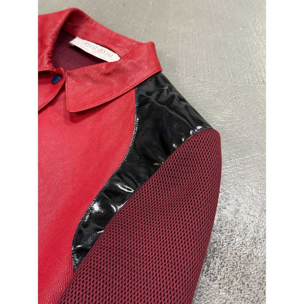 Miu Miu S/S2000 Miu Miu runway varsity leather ja… - image 5