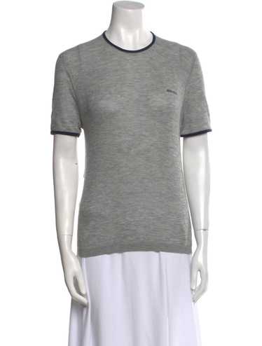 Tシャツ・カットソー Miu Miu Textured Grey Cashmere T-Shirt MIU MIU T-Shirts for Women | ModeSens
