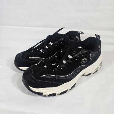 skechers d'lites memory foam lace up sneaker